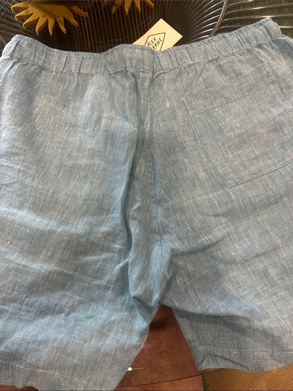 Alex Crane Light Blue Drawstring Hybrid Shorts - Picture 4 of 5
